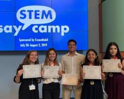 She attended Stem Say camp through her Rice University in August of 2019.